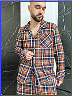 Пижама фланель, Мужская пижама для фотосессий, Костюм домашний мужской, Пижама в клетку мужская, ShopShop