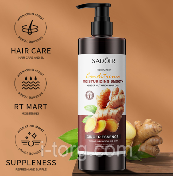 Кондиціонер Sadoer проти випадання волосся з імбиром, 500мл.