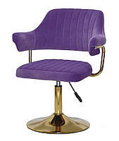 Крісло Jeff GD-Base на золотій круглій опорі з регулюванням висоти, м'яка оббивка, фото 5