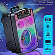 Переносна акустична система MEGAFOX OTY-808 (8"x1) (10 W) (бездротовий Мікрофон + пульт) 2400 mAh, фото 4