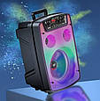 Переносна акустична система MEGAFOX OTY-808 (8"x1) (10 W) (бездротовий Мікрофон + пульт) 2400 mAh, фото 6