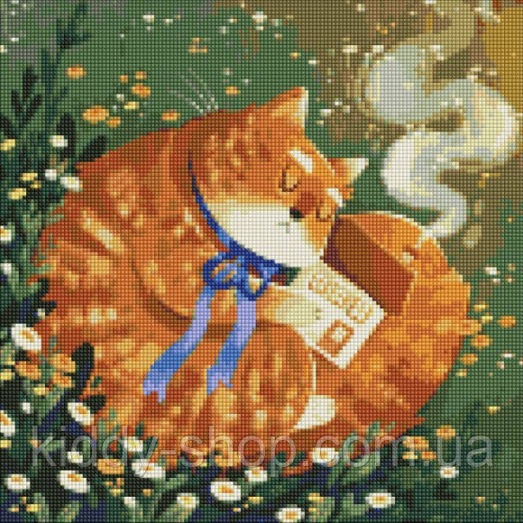 Діамантова мозаїка Пухнастий хранитель©tanie_art, 40х40см