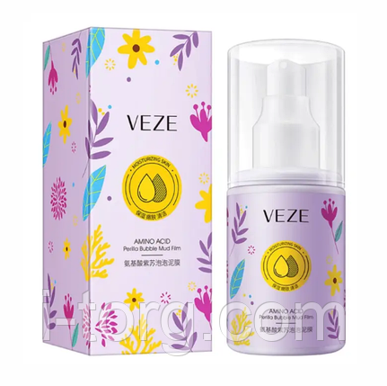 Очищаюча маска для обличчя Veze Amino Acid Perilla Bubble Mud Film, 50 г., фото 1