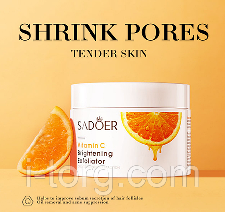 Освітлювальний та відлущувальний засіб для шкіри з вітаміном С Sadoer, 140 г., фото 1
