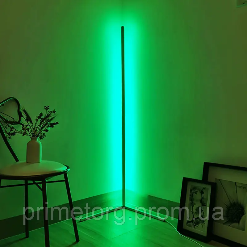 Угловая напольная RGB светодиодная LED лампа 120см с пультом управления ...