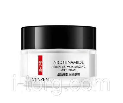 Крем для обличчя VENZEN Niacinamide Moisturizing Cream з нікотинамідом, 50 г., фото 1