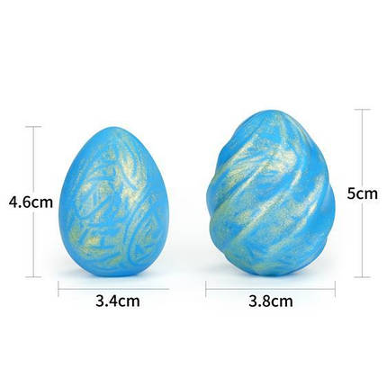 Вагінальні кульки Ocean's Toner Egg Set II, яйцеподібна форма, блакитні, фото 2