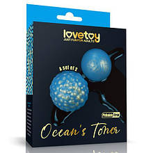 Вагінальні кульки LoveToy Ocean's Toner Egg Set, блакитний