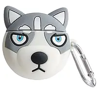 Силіконовий футляр Husky для навушників AirPods 3 + карабін (Сірий)