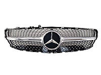 Решетка радиатора на Mercedes CLS-Class C218 2014-2018 год Diamond ( Серая с хром вставками ) от xata.shop