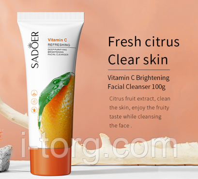 Пінка для вмивання SADOER з екстрактом апельсина, 100 г.