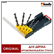 Набір свердел по дереву KWB PROMO Діаметр 4 - 10 мм 5 шт Хромованадієва сталь