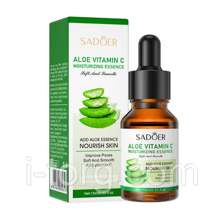 Активна заспокійлива та оновлююча сироватка SADOER з Алоє Віра, 15 мл., фото 1