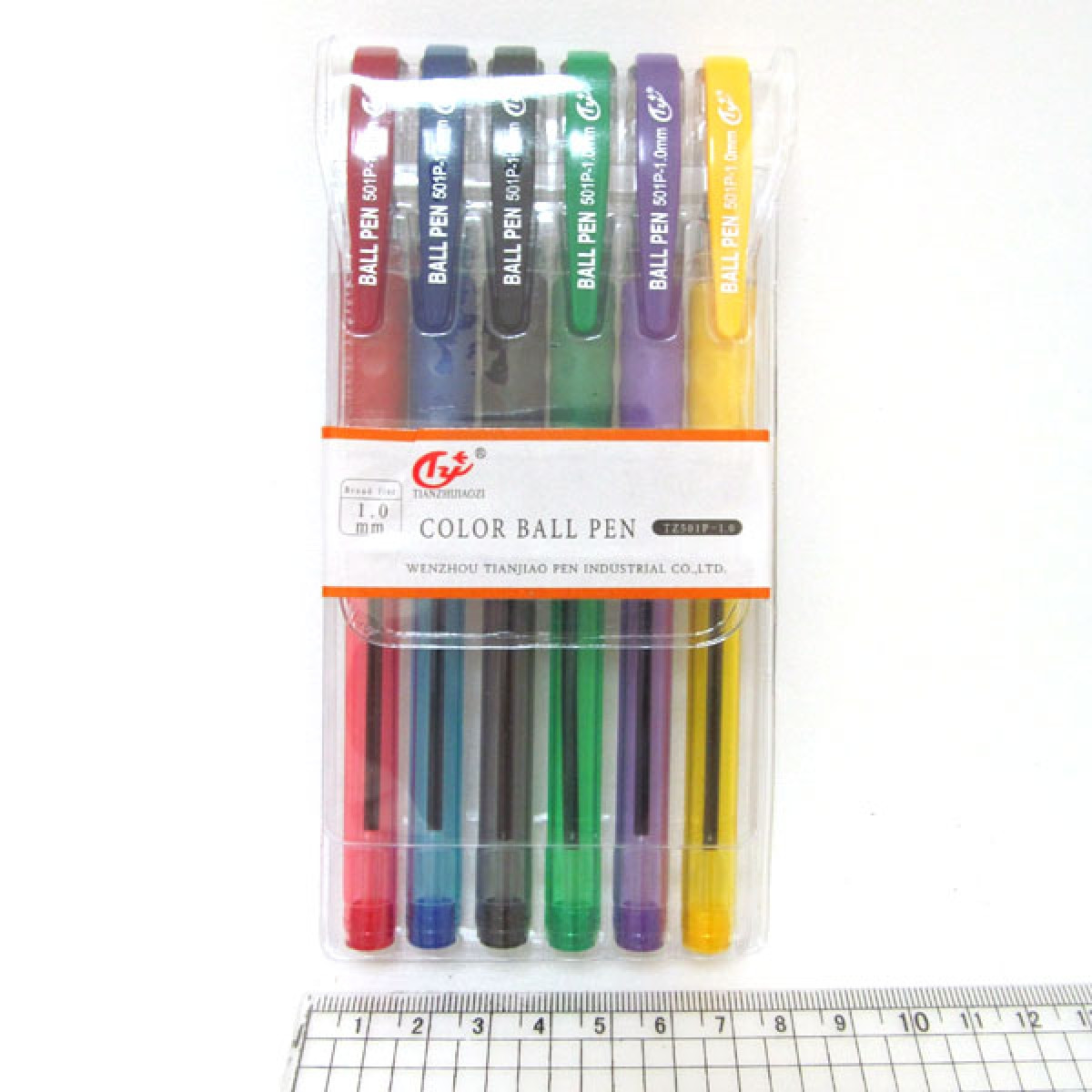 Ручки "Tianjiao" 6кол*1.0 мм без/етик