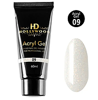 Акрил-гель для ногтей HD Hollywood Acryl Gel Shimmer 09 Камуфляж молочный 60 мл original