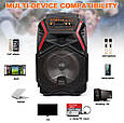 Переносна акустична система MEGAFOX OTY-895 (8"x1) (10 W) (бездротовий Мікрофон + пульт) 2400 mAh, фото 9