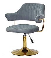 Крісло Jeff GD-Base на золотій круглій опорі з регулюванням висоти, м'яка оббивка, фото 9