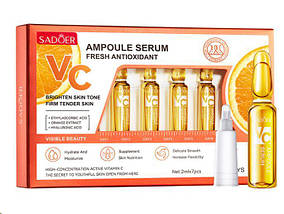 Сироватка для обличчя в ампулах із вітаміном С Sadoer, 2 мл.