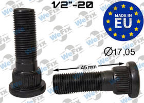 Шпилька колісна M1/2"xUNFx45 шліц 17,05 чорна JEEP