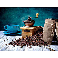 Раскраска по номерам на дереве 40*50 J.Otten "Зерна кофе" (карт.уп краски+кисти)