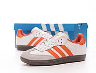 Женские кроссовки Adidas Samba White Orange