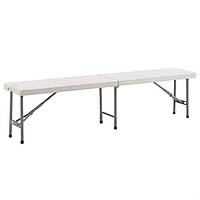 Лавка складна пластикова 183х30 см Time Eco TE-1809 Біла