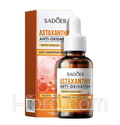 Антиоксидантна сироватка Sadoer із астаксантином для збереження молодості, 30 мл., фото 1