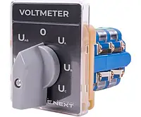 Перемикач вольтметра щитовий e.switch.v 600В на 7 положень