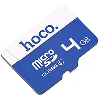 Карта пам'яті Hoco microSDHC 4GB TF high speed Card Class 10 (Синій)