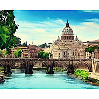 Раскраска по номерам на дереве 40*50 J.Otten "Капитолий" (карт.уп краски+кисти)