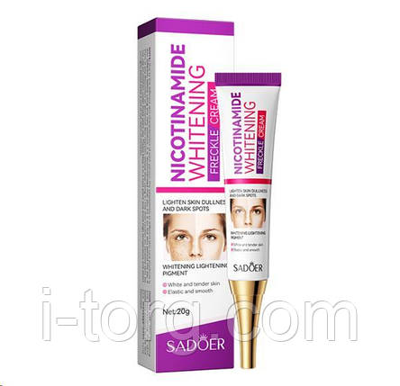 Крем для шкіри навколо очей з нікотинамідом Sadoer, 20 г., фото 1