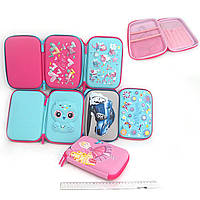 Пенал жорсткий 1від., 1 отвор. "Асорті" 21*14*4см, mix