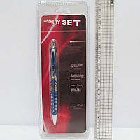 Ручка метал кулькова в блістері J. O. Premium сін метал