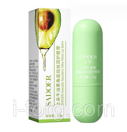 Бальзам для губ з маслом авокадо SADOER авокадо, 8г, фото 1