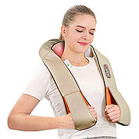 Массажер роликовый для шеи плеч и спины универсальный Massager of Neck Kneading с прогревом AOD_624