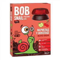 Мармелад Bob Snail Яблоко Вишня в черном шоколаде 54 г (4820219340928) ASP