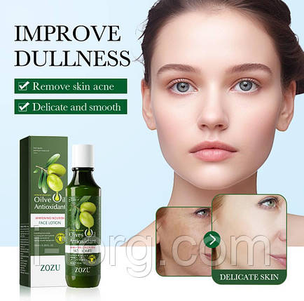 Зволожуючий лосьйон для обличчя з екстрактом оливи Zozu, 150г, фото 1