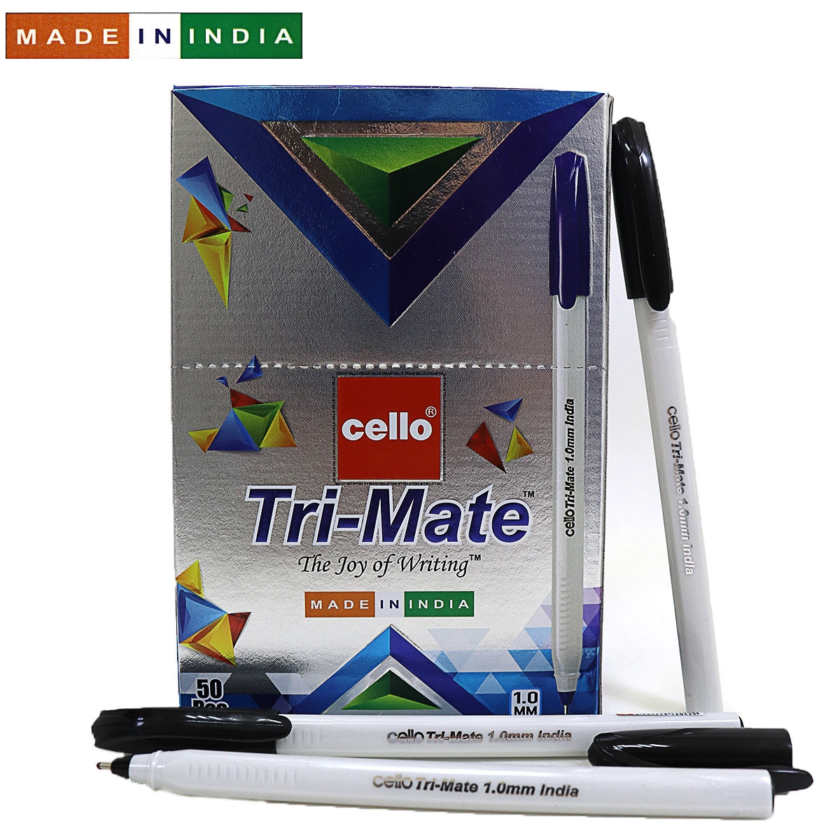 Ручка Cello Original "Tri-mate" 1.0 мм чорн. 50/Box