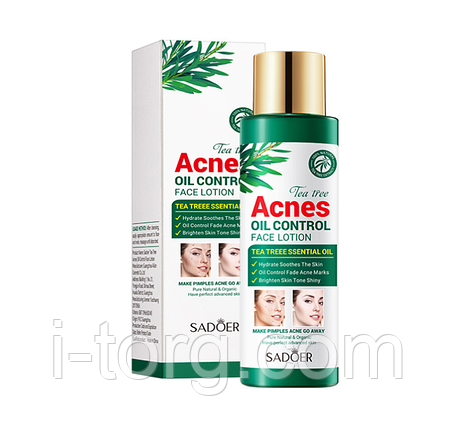 Лосьйон для обличчя проти акне з олією чайного дерева Sadoer, 120 мл., фото 1