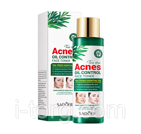 Тонер для обличчя проти акне з олією чайного дерева Sadoer, 120 мл., фото 1