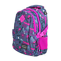 Рюкзак молодіжний "Love""Joypack" 39*28*17см, 3 відд,жестк.спина,орган.,отд/ноут,отв/наушн.,світло-ж