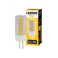 Лампа светодиодная Lebron LED L-G4 3W G4 3300K 280Lm угол 360°