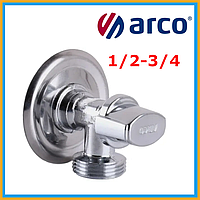 Приладні кутові крани ARCO 1/2"x3/4" антизакисний кран для пральної посудомийної машини AntiLime