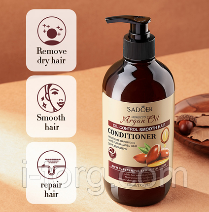 Кондиціонер для волосся Sadoer з аргановим маслом, 500 мл., фото 1