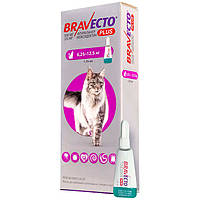 Bravecto Plus (Бравекто Плюс) Противопаразитарные капли на холку от блох, клещей и глистов для котов весом