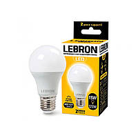 Лампа светодиодная Lebron LED 00-10-19 L-A60 / 65 15W E27 3000K 1350Lm угол 240°