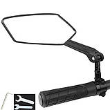 Дзеркала на велосипед самокат мотоцикл мопед заднього виду (пара) з кріпленням на кермо, фото 2