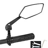 Дзеркала на велосипед самокат мотоцикл мопед заднього виду (пара) з кріпленням на кермо, фото 3
