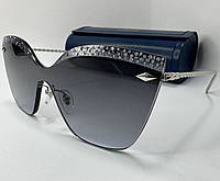 Солнцезащитные очки женские безободковые бабочки с тонкими металлическими дужками перекрут