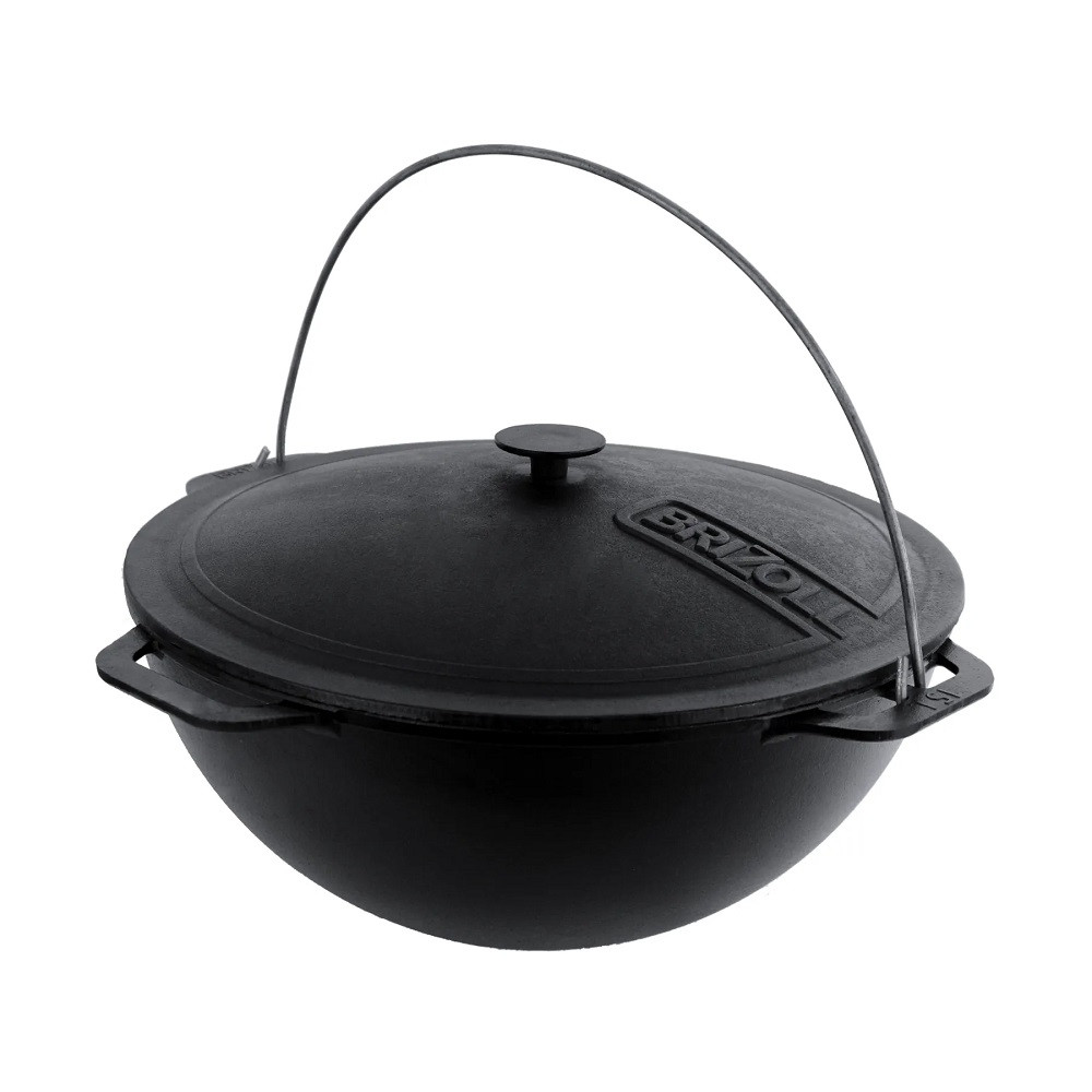 Казан чавунний азійський з кришкою 15 л Brizoll, фото 1